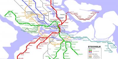 સ્વીડન tunnelbana નકશો