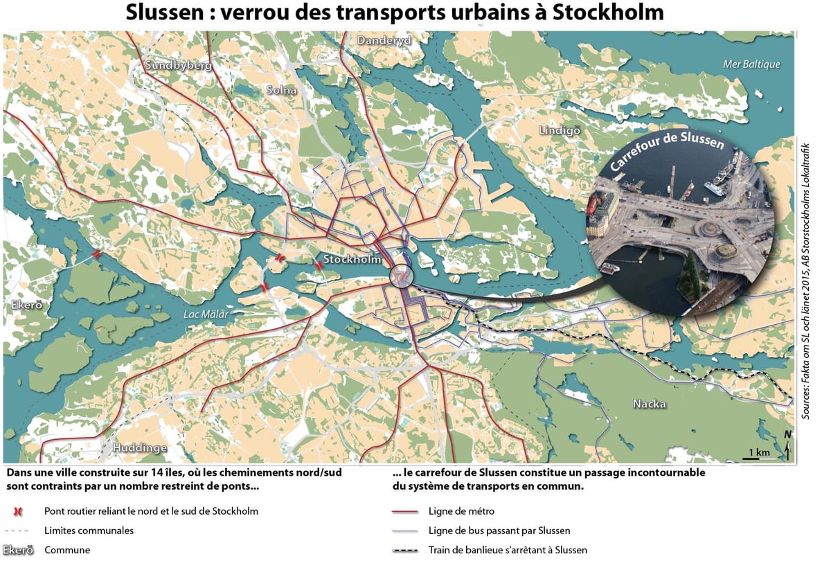 નકશો slussen સ્ટોકહોમ