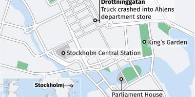 નકશો drottninggatan સ્ટોકહોમ